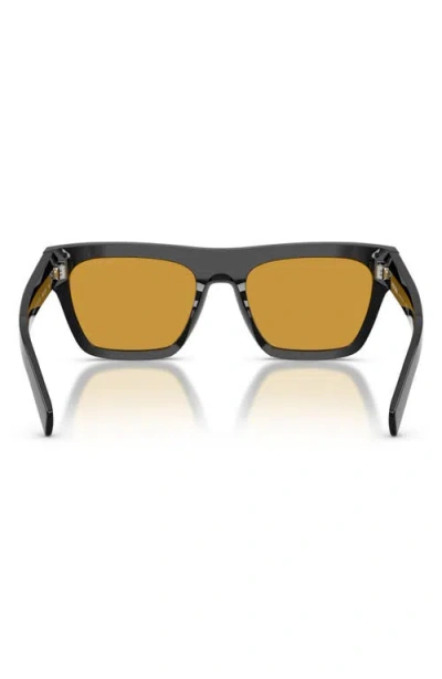 Prada 55mm Rectangular Sunglasses In Black