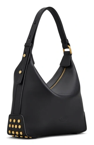 Tod's Metal Dots Mini Leather Shoulder Bag In Black