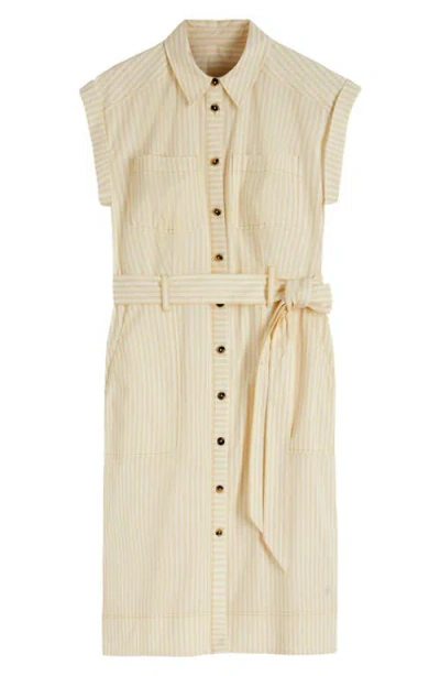 Boden Short Belted Shirt Dress In Neutral