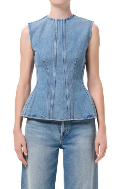 Agolde Corbin Shell Top In Blue