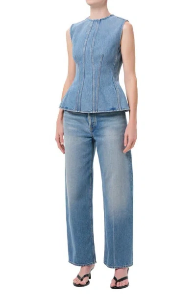 Agolde Corbin Shell Top In Blue