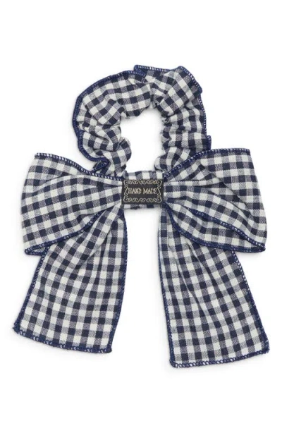 Natasha Plaid Bow Scrunchie In Multi
