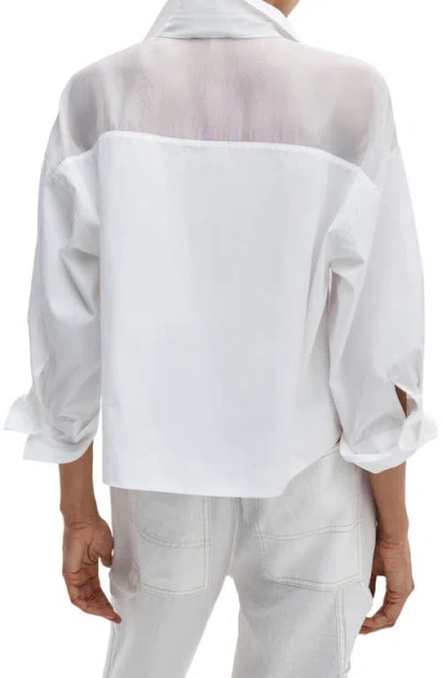 Rag & Bone Elly Short Sleeve Shirt In White