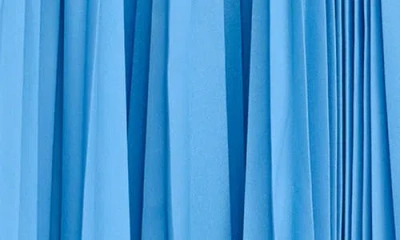 Acler Haileypark Gathered Pleated Off The Shoulder Gown In Blue