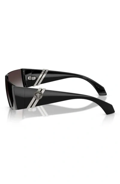 Versace 136mm Rectangular Sunglasses In Black