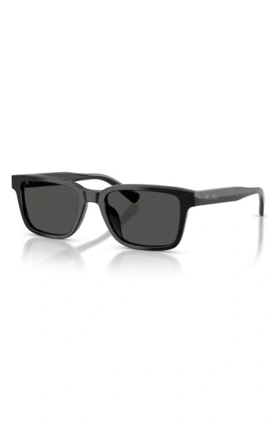 Brooks Brothers 53mm Rectangular Sunglasses In Black