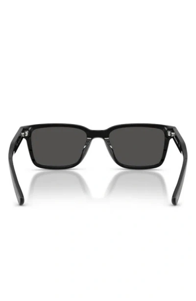 Brooks Brothers 53mm Rectangular Sunglasses In Black