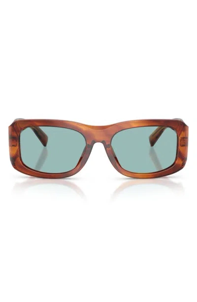 Dolce & Gabbana Oversized Rectangular Sunglasses In Brown