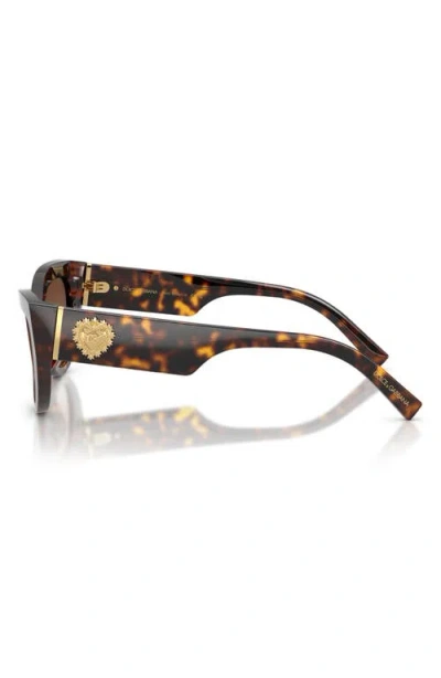 Dolce & Gabbana Devotion Sunglasses In Brown