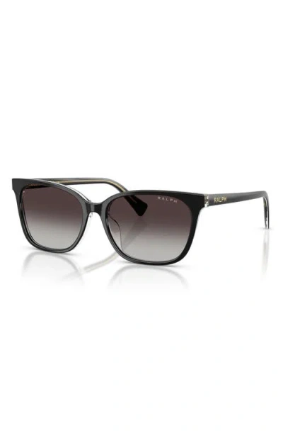 Ralph 56mm Gradient Square Sunglasses In Black