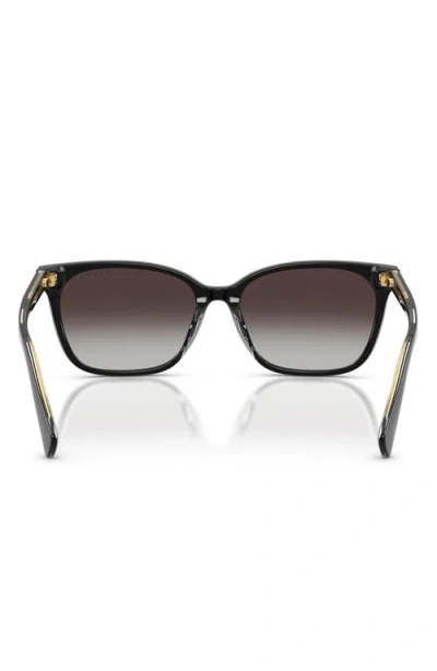 Ralph 56mm Gradient Square Sunglasses In Black