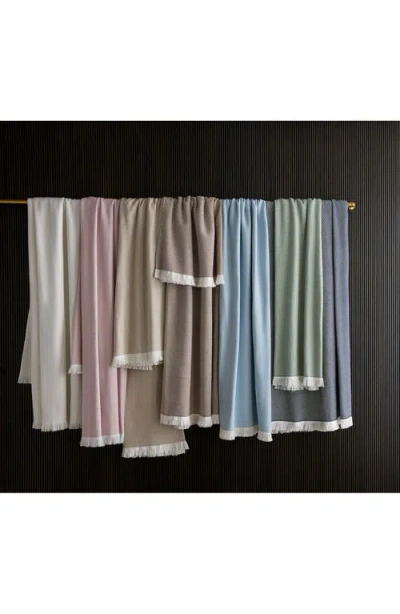 Matouk Leo Fringed Throw Blanket In Blue
