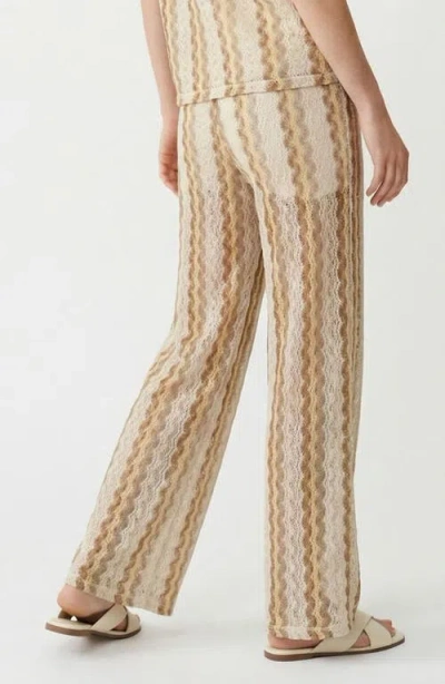 Vero Moda Teresa Open Stitch Stripe Drawstring Pants In Multi