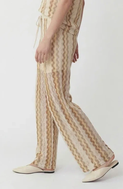 Vero Moda Teresa Open Stitch Stripe Drawstring Pants In Multi
