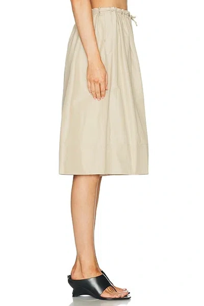 Brandon Maxwell Sutton Drawstring Wide-leg Bermuda Shorts In Neutral