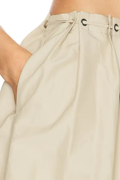 Brandon Maxwell Sutton Drawstring Wide-leg Bermuda Shorts In Neutral