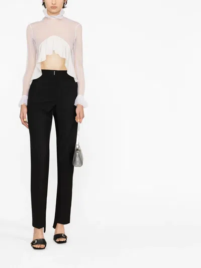 Givenchy Ruffled Asymmetric Blouse In White