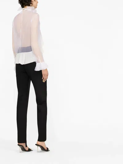 Givenchy Ruffled Asymmetric Blouse In White