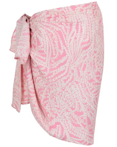 Givenchy Pearl Print Silk Sarong In Pink