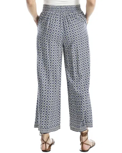 Max Studio Pull-on Crop Wide Leg Pant In Blue