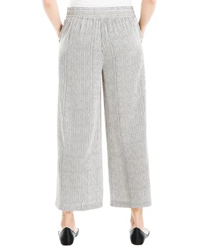 Max Studio Wide Leg Pull-on Crop Pant In White