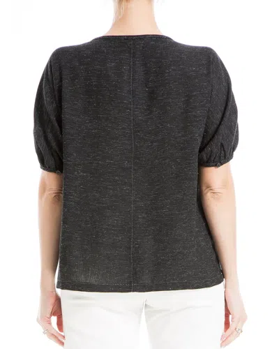 Max Studio V-neck Top In Black