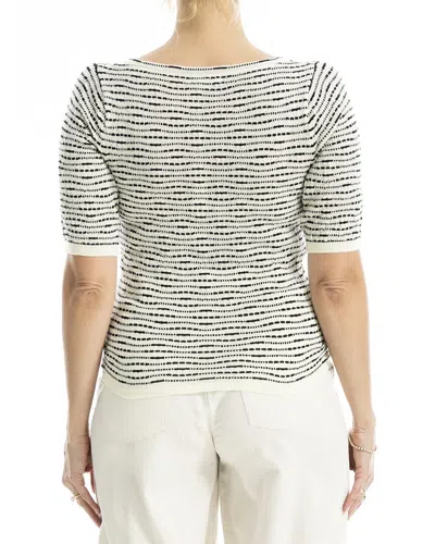 Max Studio Pattern Elbow Sleeve Sweater In Multi