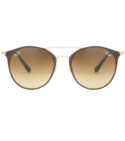 Ray Ban Rb3546 Round Sunglasses In Brown