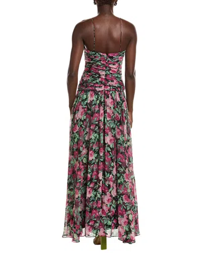 Ungaro Dylan Floral Chiffon Ruched Maxi Dress In Multi