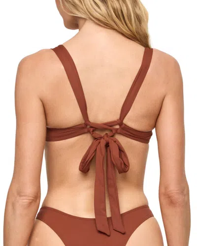 L*space Lspace Mako Underwire Bikini Top In Brown
