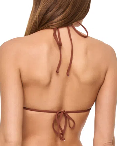 L*space Lspace Banning Triangle Bikini Top In Brown