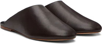 A.p.c. Leather Mules In Black