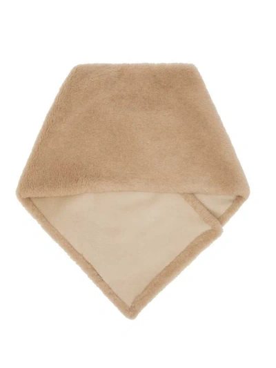 Max Mara Solid Color Scarf In Brown