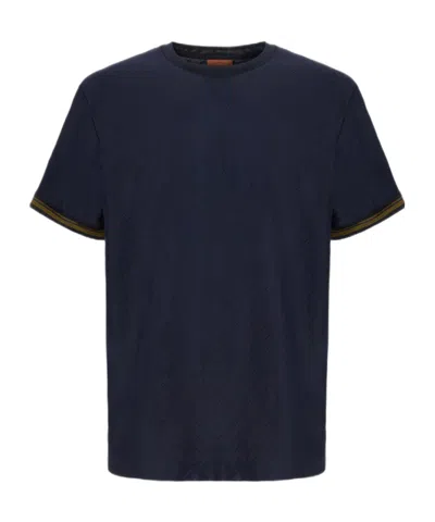 Missoni Zigzag-pattern T-shirt In Blue