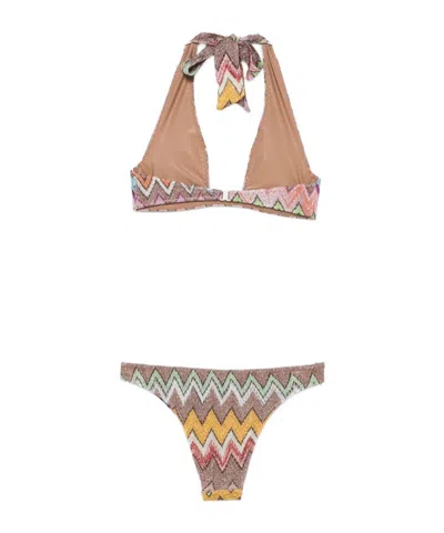 Missoni Zigzag-patterned Bikini In Multi
