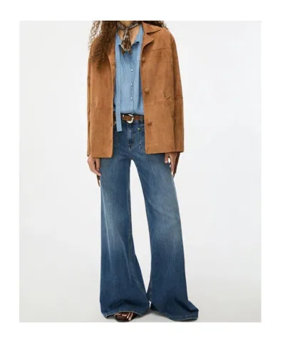 Iblues Suede Jacket In Multi