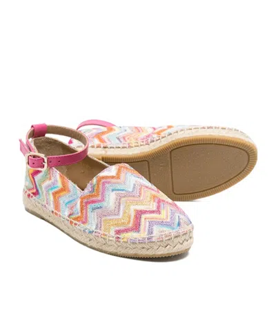 Missoni Zigzag Ankle Strap Ballerinas In Multi