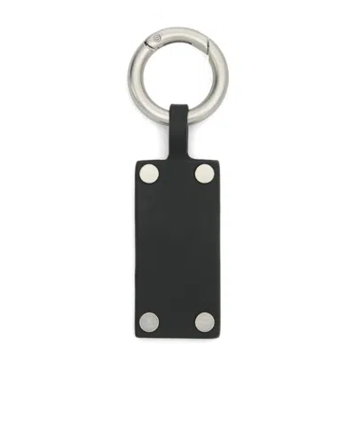 Mm6 Maison Margiela Numeric Tag Keyring In Metallic