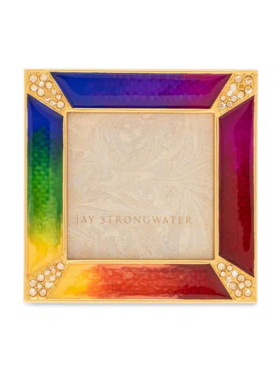 Jay Strongwater Leland Pave Corner 2 Square Frame In Multi