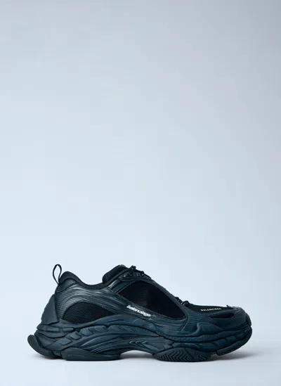 Balenciaga Black Polyester Athletic Sneakers In Black