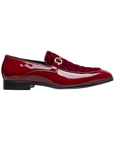 Stacy Adams Sprague Quilted Vamp Loafer In Burgundy