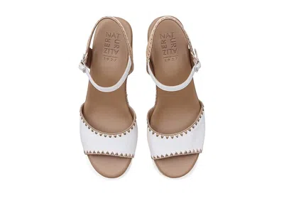 Naturalizer Della Platform Ankle Strap Sandal In White