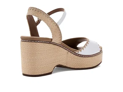 Naturalizer Della Platform Ankle Strap Sandal In White