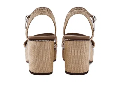 Naturalizer Della Platform Ankle Strap Sandal In White