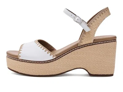 Naturalizer Della Platform Ankle Strap Sandal In White
