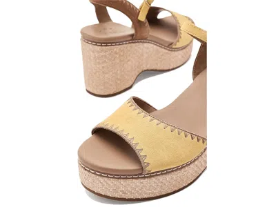 Naturalizer Della Platform Ankle Strap Sandal In Yellow