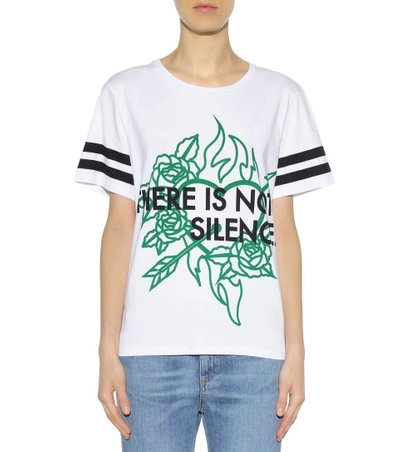 Shop Each X Other Printed Cotton T-shirt In White