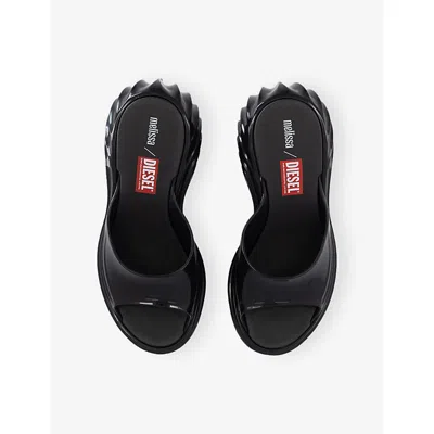 Melissa X Diesel Quantum Platform Wave Slides In Black
