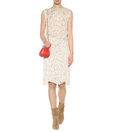 Shop Isabel Marant Taos Floral Silk Dress In White