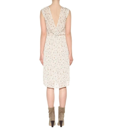 Shop Isabel Marant Taos Floral Silk Dress In White